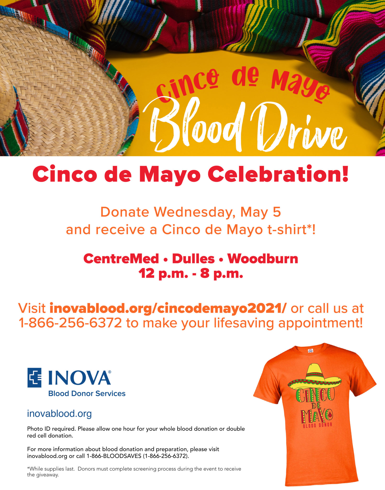 Cinco de Mayo Celebration! May 5, 2021 Inova Blood Donor Services