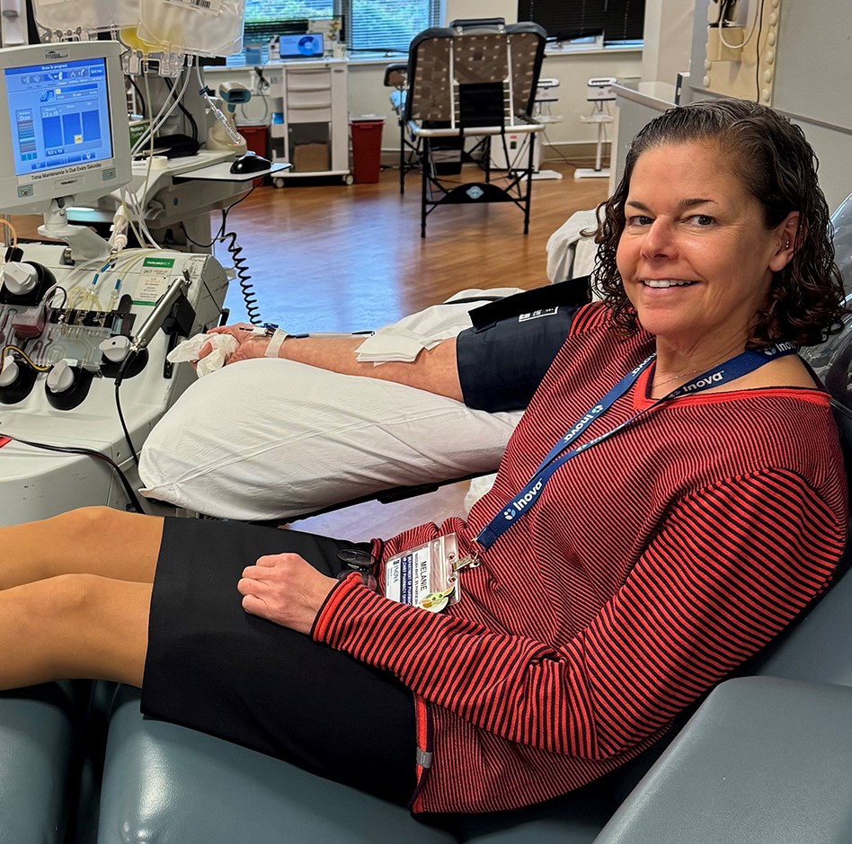 Melanie M. platelet donor